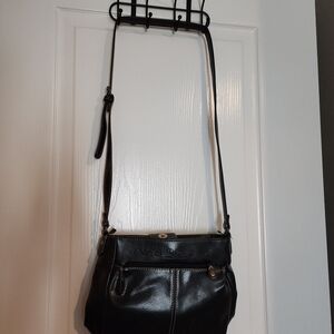 Black Leather Crossbody Bag